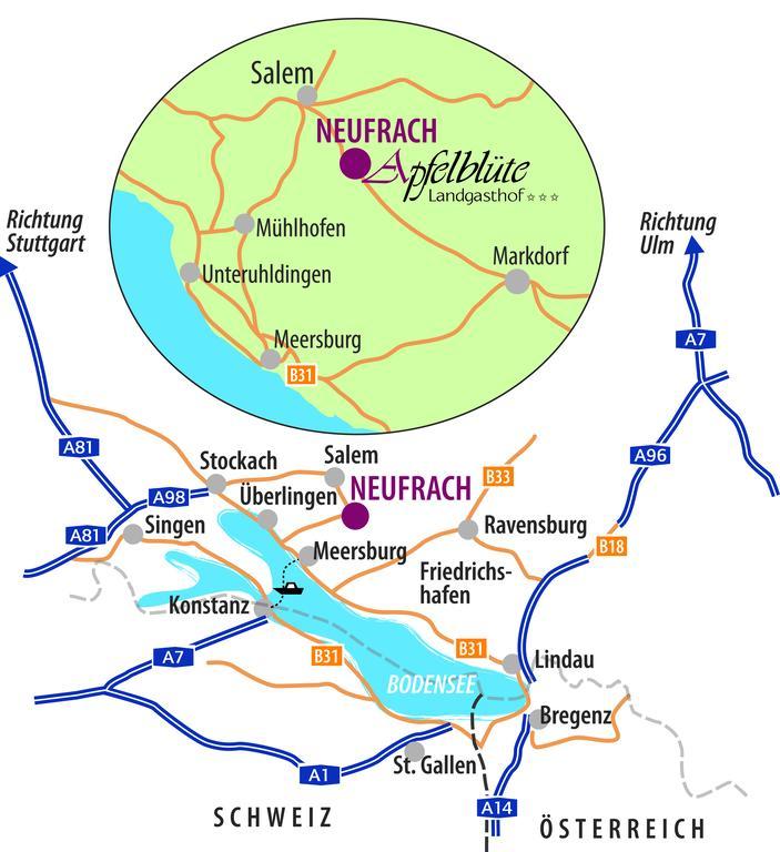 Apfelbluete Bed & Breakfast 8 Km Vom Bodensee Залем Экстерьер фото